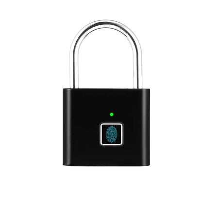 Waterproof Fingerprint Padlock Smart Keyless Entry Lock Outdoor Security Locks Anti-Theft USB Charge for Bike Gym Locker Luggage